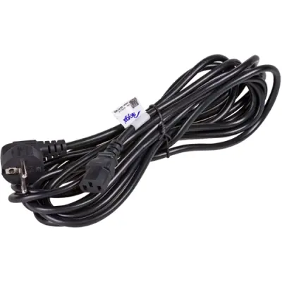 Power cord, Europe, plug type E + F, straight on C13 socket, straight, H05VV-F3G0.75 mm², black, 5 m, AK-PC-05A - 1