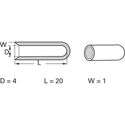 Insulating cap, inside Ø 4 mm, L 20 mm, transparent, PVC, -35 to 85 °C, DERAY-IOK 4X20/1,0 TRANSPARENT, package with 100 pieces