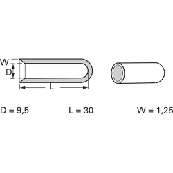 Insulating cap, inside Ø 9.5 mm, L 30 mm, transparent, PVC, -35 to 85 °C, DERAY-IOK 9,5X30/1,25 TRANSPARENT, package with 100 pieces