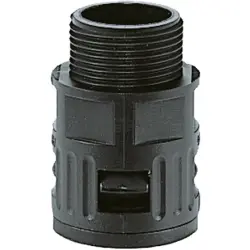 Straight hose screw fitting, M50, plastic, IP66, gray, (L) 55 mm, 15020055045