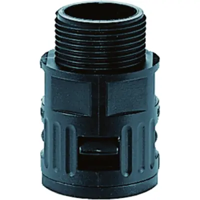 Straight hose screw fitting, M10, 10 mm, PA, IP66, black, (L) 34.5 mm, 15020055210 - 1