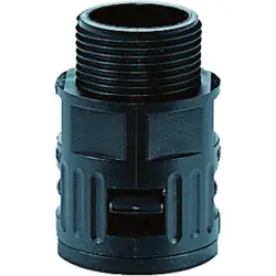 Straight hose screw fitting, M25, 28.5 mm, PA, IP66, black, (L) 47 mm, 15020055225