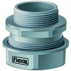 Straight hose screw fitting, PG21, 27 mm, PP, IP54, gray, (L) 48 mm, 15020430021
