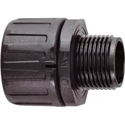 Straight hose screw fitting, M32, 34 mm, PA, IP66, black, (L) 53 mm, 166-21006