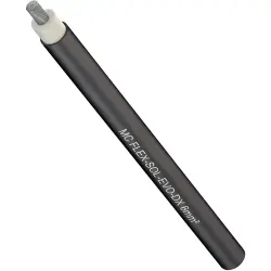 Polyolefine-photovoltaic cable, halogen free, Cableline, 6.0 mm², 78 x 0.3 mm, black, outer Ø 6.97 mm, 62.7436-91021
