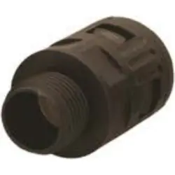 Straight hose screw fitting, M40, 37 mm, PA, IP68, black, (L) 17 mm, 904831