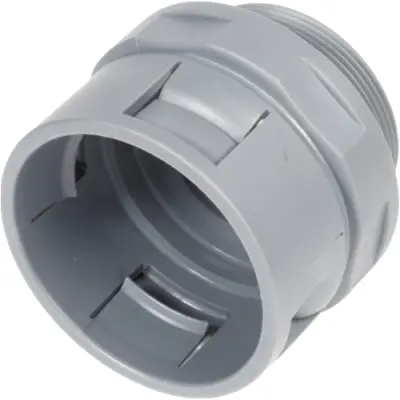 Straight hose screw fitting, M50, PA, IP65, gray, (L) 15.5 mm, 94186 - 1