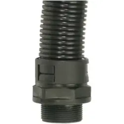 Straight hose screw fitting, M16, 12 mm, PA, IP68, black, (L) 8.6 mm, 920415