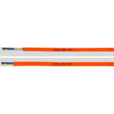 PUR connection cable H05BQ-F 3 G 1.0 mm², unshielded, orange, 22055 - 1