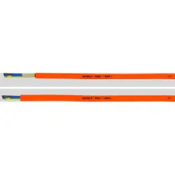 PUR connection cable H05BQ-F 3 G 1.0 mm², unshielded, orange, 22055