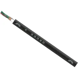 Telephone cable, 4-wire, A-2YF(L)2Y, 2 x 2 x 0.8 mm, black, PE, 34029