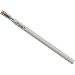 Telephone cable, 4-wire, J-Y(ST)Y, 2 x 2 x 0.6 mm, gray, PVC, 33001