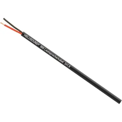 Speaker cable, 2-wire, 1.5 mm², unshielded, PUR, black, 400109 - 1