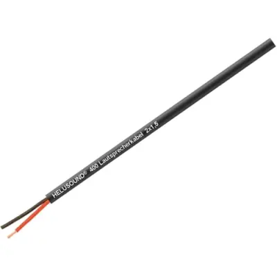 Speaker cable, 2-wire, 1.5 mm², unshielded, PVC, black, 400089 - 1