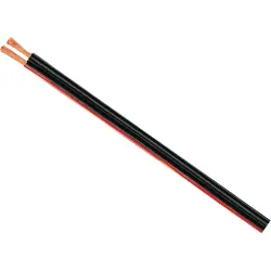 Speaker cable, 2-wire, 0.75 mm², unshielded, PVC, black/red, 40024