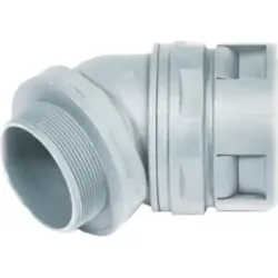 45° hose screw fitting, M63, PA, IP65, black, (L) 15.4 mm, 920208