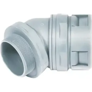 45° hose screw fitting, M63, PA, IP65, black, (L) 15.4 mm, 920208 - 1