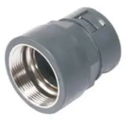 Straight hose screw fitting, M32, 29 mm, PA, IP65, black, (L) 14 mm, 920286