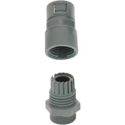 Corrugated pipe fitting, M32, 29 mm, PA, IP65, gray, (L) 10.5 mm, 903463