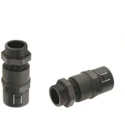 Corrugated pipe fitting, M16, 12 mm, PA, IP65, black, (L) 7.5 mm, 903467