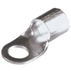 Uninsulated ring cable lug, 95 mm², 17 mm, silver, 91546