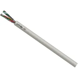 Telephone cable, 4-wire, J-YY Bd, 2 x 2 x 0.6 mm, gray, PVC, 33100