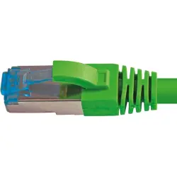 Patch cable, RJ45 plug, straight to RJ45 plug, straight, Cat 6A, S/FTP, LSZH, 0.25 m, green, 11007748