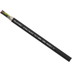 PVC connection cable JZ-500-C black 4 x 1.0 mm², AWG 18, shielded, black, 11495