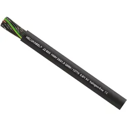 Polymer connection cable JZ-600 HMH 3 G 1.0 mm², AWG 18, unshielded, black, 12748