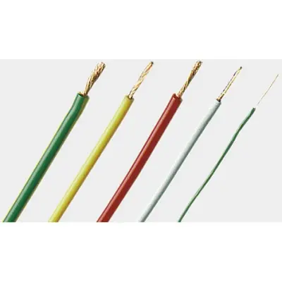 Silicone-switching strand, extremely flexible, halogen free, Cableline, 0.75 mm², 385 x 0.05 mm, green, outer Ø 3.5 mm, 61.7606-10025 - 1