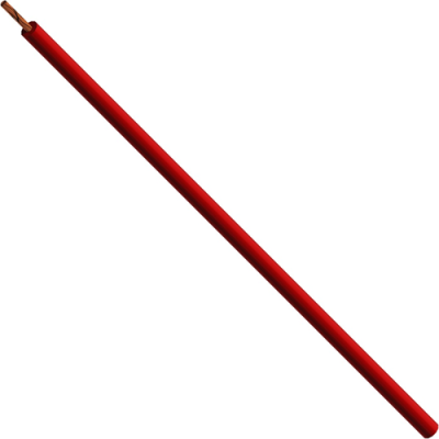 Silicone-switching strand, extremely flexible, halogen free, Cableline, 1.0 mm², 511 x 0.05 mm, red, outer Ø 3.9 mm, 61.7607-10022 - 1