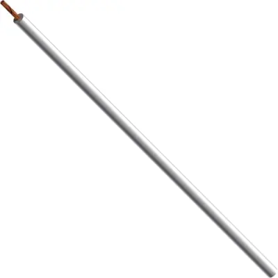 Silicone-switching strand, extremely flexible, halogen free, Cableline, 1.0 mm², 511 x 0.05 mm, white, outer Ø 3.9 mm, 61.7607-10029 - 1