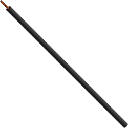 Silicone-switching strand, extremely flexible, halogen free, Cableline, 1.0 mm², 259 x 0.07 mm, black, outer Ø 3.9 mm, 61.7644-10021