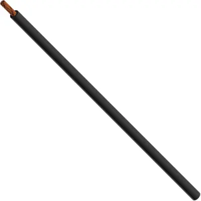 PVC-switching strand, highly flexible, Cableline, 0.5 mm², 129 x 0.07 mm, black, outer Ø 2.1 mm, 60.7004-10021 - 1