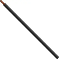 PVC-switching strand, highly flexible, Cableline, 0.75 mm², 196 x 0.07 mm, black, outer Ø 2.3 mm, 60.7006-10021