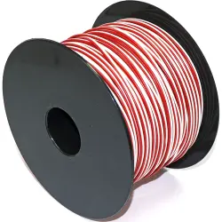 Ribbon cable, separable, 2-wire, 0.14 mm², unshielded, white/red, BYB-5-94F3931, package with 100 meters
