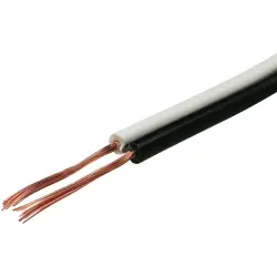 Ribbon cable, separable, 2-wire, 0.14 mm², unshielded, white/black, BYB-5-94F3932
