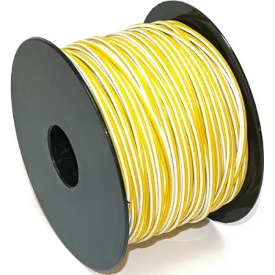 Ribbon cable, separable, 2-wire, 0.14 mm², unshielded, white/yellow, BYB-5-94F3934, package with 100 meters - 1