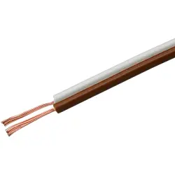 Ribbon cable, separable, 2-wire, 0.14 mm², unshielded, white/brown, BYB-5-94F3935, package with 100 meters