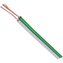 Ribbon cable, separable, 2-wire, 0.14 mm², unshielded, white/green, BYB-5-94F3937
