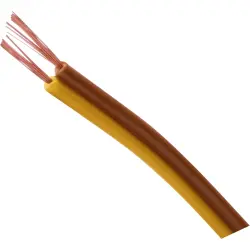 Ribbon cable, separable, 2-wire, 0.14 mm², unshielded, yellow/brown, BYB-5-94F3938