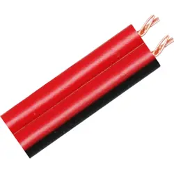 Speaker cable, black wire marking, 2-wire, 1.5 mm², unshielded, red, BYB-5-94F512