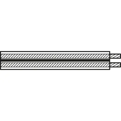Speaker cable, 2-wire, 0.75 mm², unshielded, transparent, HOCHFL. LSL 2X0,75 TRANS. - 1