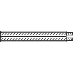 Speaker cable, 2-wire, 0.75 mm², unshielded, transparent, HOCHFL. LSL 2X0,75 TRANS.