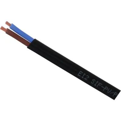 PVC low voltage cable SIF-PV/P 2 x 1.5 mm², unshielded, black, BYB-5-94F575 - 1