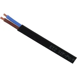PVC low voltage cable SIF-PV/P 2 x 2.5 mm², unshielded, black, BYB-5-94F576