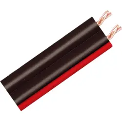 Speaker cable, red wire marking, 2-wire, 0.5 mm², unshielded, black, BYB-5-94F701