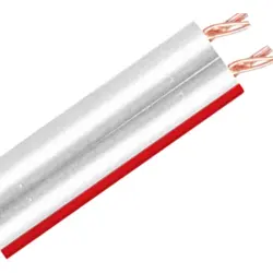 Speaker cable, red wire marking, 2-wire, 0.75 mm², unshielded, white/red, BYB-5-94F705