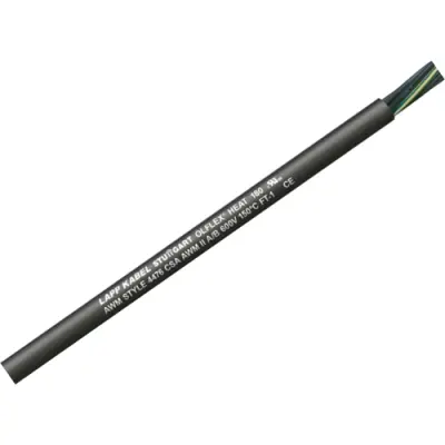 Silicone connection and control cable ÖLFLEX HEAT 180 MS 7 G 0.5 mm², AWG 20, unshielded, black, 0046604/100 - 1