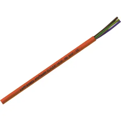 Silicone connection and control cable ÖLFLEX HEAT 180 SIHF 5 G 1.5 mm², AWG 16, unshielded, red brown, 00460163/100 - 1